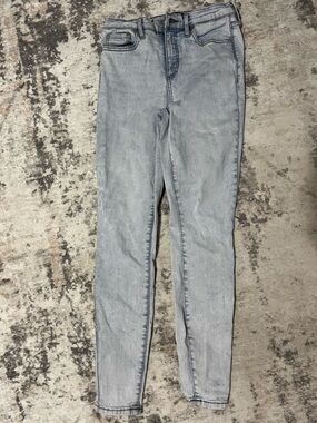 Banana Republic Light Gray-Blue High-Rise Skinny Jeans